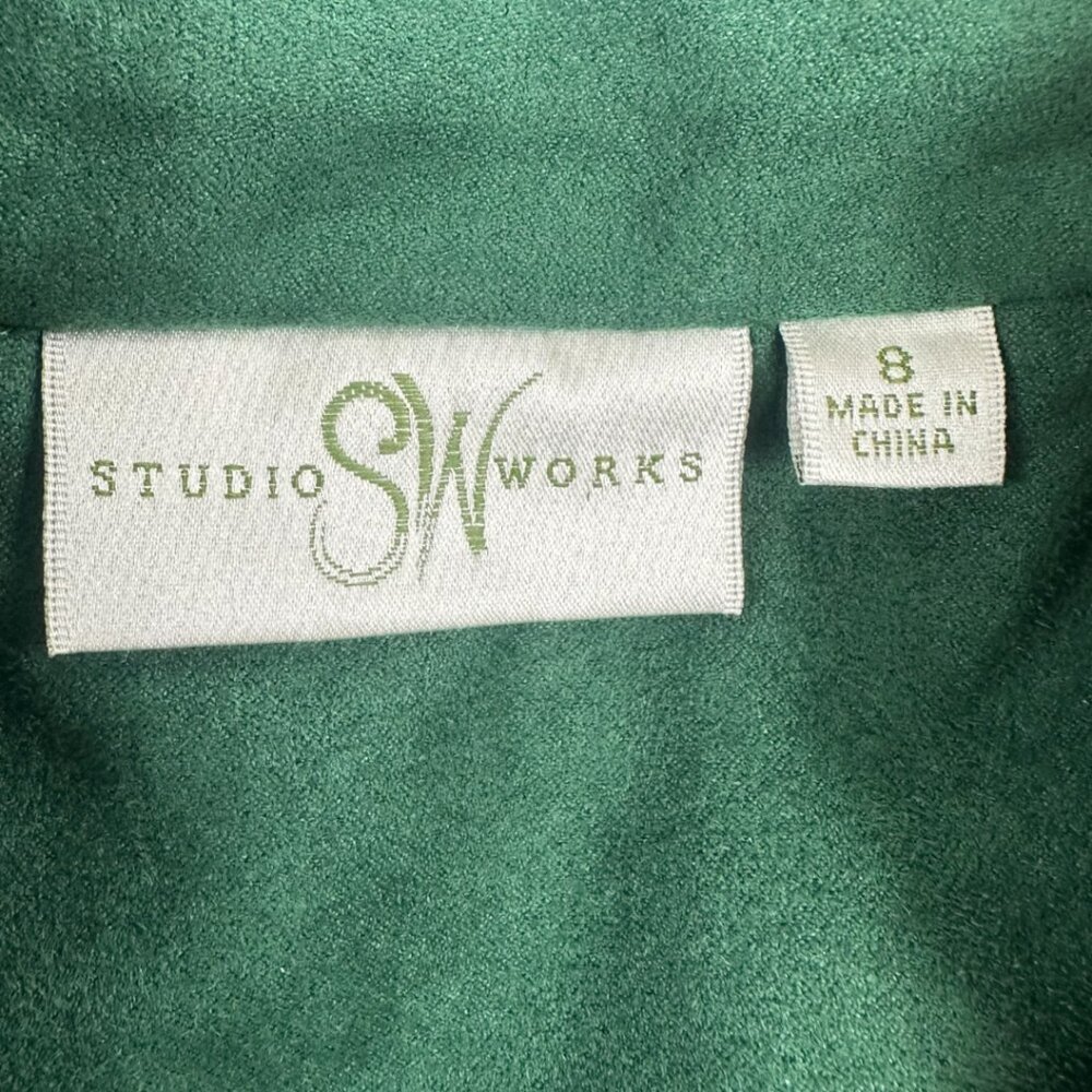Studio Works Green Suede Blazer - Picture 6 of 8